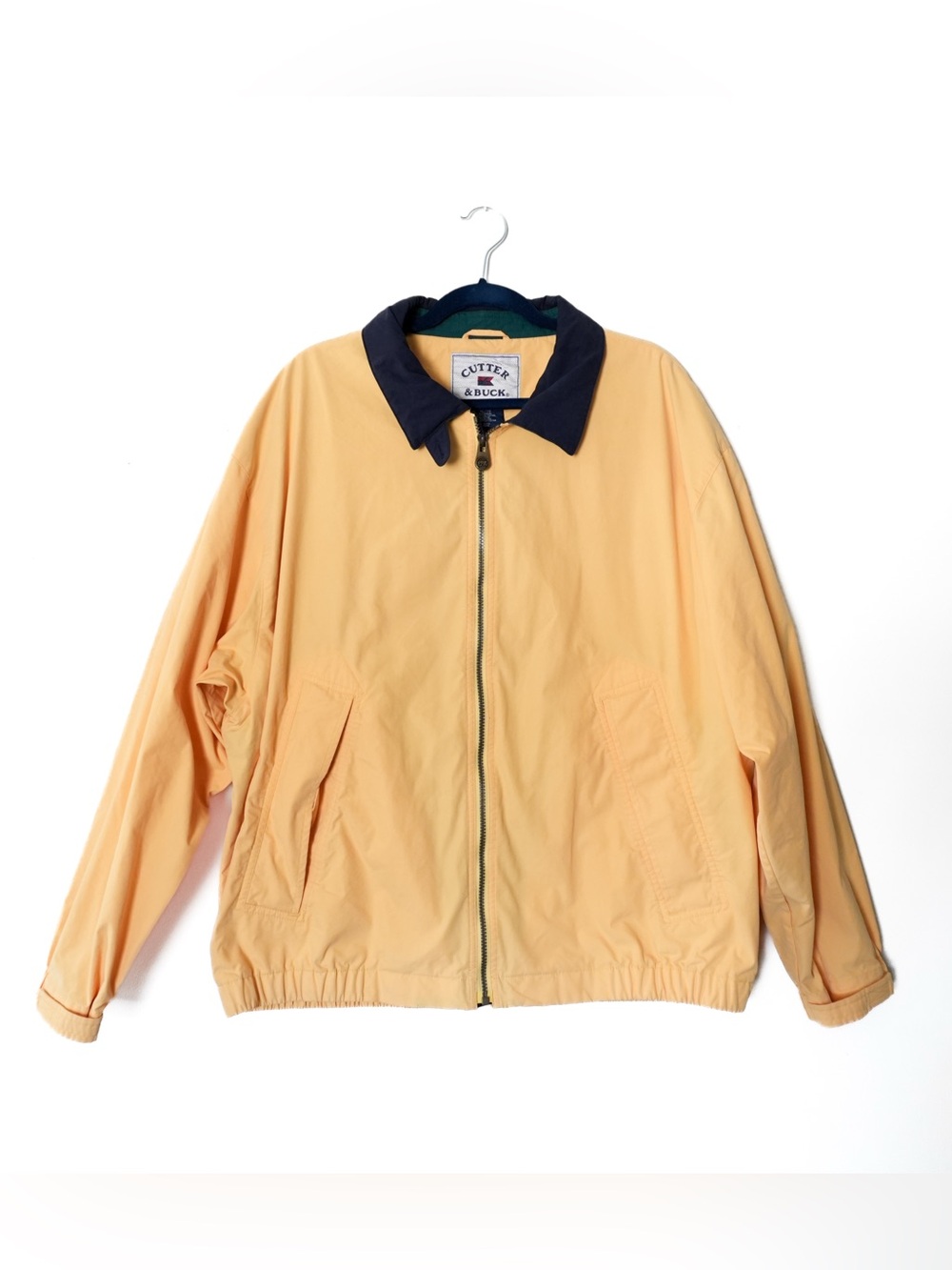 Cutter & Buck Yellow Bomber Gorpcore Zip Up Jacket